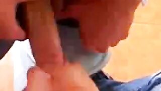 Twink's Amateur Blowjob Bukkake