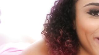 Curly haired babe Dani Dolce enjoys being plowed hard and fast