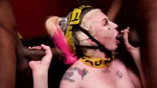 Leya Falcon got a rough pounding from BBC Chris Blackwood and Kris K