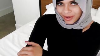 Arabic girl Destiny Cruz repays her trainer by sucking his cock and fucking him