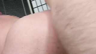 Hairy bottom ass stretched by blonde teen after hot blowjob