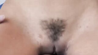 Natural tits stepsister Dana Wolf swallows thick cock POV