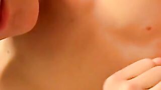 Throbbing cock young emo Lex swallows his warm load solo