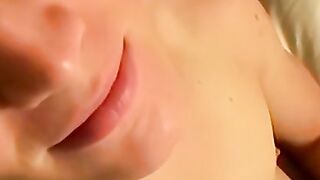 Throbbing cock young emo Lex swallows his warm load solo
