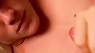 Throbbing cock young emo Lex swallows his warm load solo