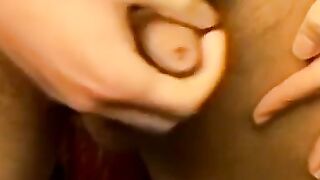 Hairy cock teenager Cristian sprays warm and sticky cum solo
