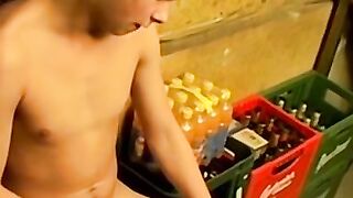Hairy cock teenager Cristian sprays warm and sticky cum solo
