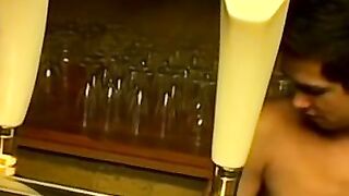 Hairy cock teenager Cristian sprays warm and sticky cum solo