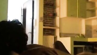 Brunette Amateur Rides and Takes Creampie on Couch