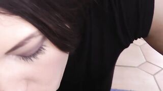 Gorgeous European amateur sucks old cock before doggystyle