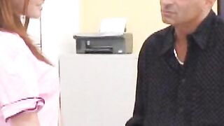 Big breasted teen schoolgirl fucks in principals office