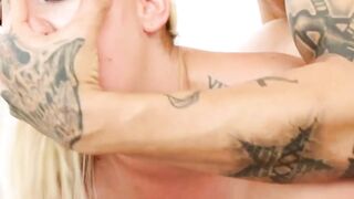 Attractive blonde Nina Kay sure knows how to make a man expel cum
