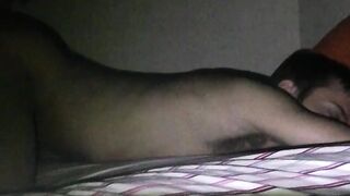 Sleeping twink wakes up with a tongue up his tight ass