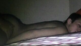Sleeping twink wakes up with a tongue up his tight ass