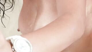 Big juggs hottie Gabriela Lopez titty fucked before pounding