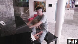 Turned On Stepson Gets Milf to Boned him during his Piano