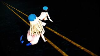 Mmd KanColle Kaohsiung and Atago will make all Man Cum