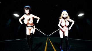 Mmd KanColle Kaohsiung and Atago will make all Man Cum