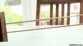 Big Boobed milf cheating wifey tied boned
