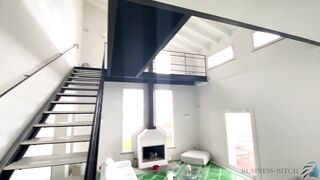 Babe Real Estate Business Woman used into a Luxury Villa