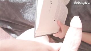 Big Titted blonde tells her MILF she's going to read a