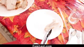 Adorable gf Fucks Dad into Law on Thanksgiving Evening