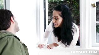 Stepmom Crystal Rush Stuck into Windows and Banged By 2