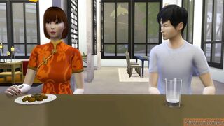 StepSON Catches His Korean Milf Masturbating Inside Front Of The