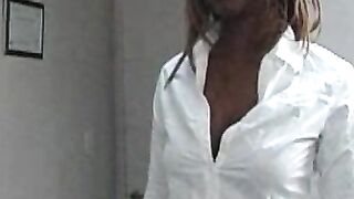 Ebony teen schoolgirl dicked by pervy mature principal