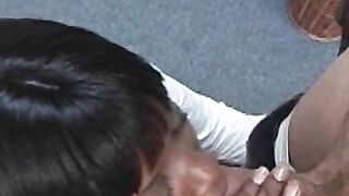 Ebony teen schoolgirl dicked by pervy mature principal