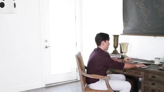 Sarah Banks gets on top of her lover and endures the dick