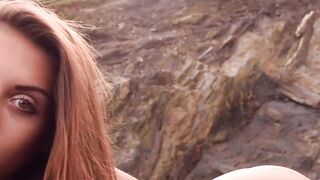 Irresistible brunette Sabrisse teasing in erotic slow motion