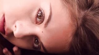 Irresistible brunette Sabrisse teasing in erotic slow motion