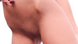 Irresistible brunette Sabrisse teasing in erotic slow motion