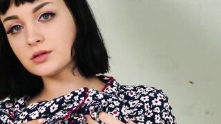 Small tits babe Nala Nova masturbates with huge vibrator