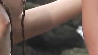 Spanische Analschlampe am Strand gevaagelt