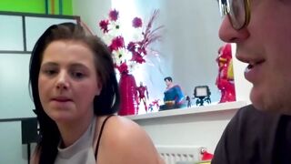 Juicy tits cutie Lucy Lane tricked by kinky nerd for hot BJ