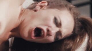 Big booty babe struggles while taking big cock inside her