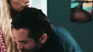 Pretty teen Lana Sharapova deepthroats thick throbbing cock