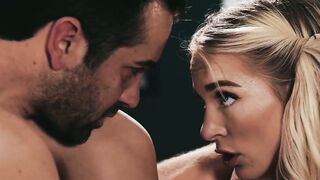 Pretty teen Lana Sharapova deepthroats thick throbbing cock
