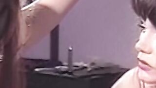 Redhead sub loves being dominated and spanked by lesbians