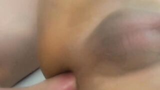 Stunning Asian tranny ends with facial after hard cock riding