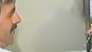 Blonde chick services a hairy dick and waits for cumshot