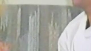 Blonde chick services a hairy dick and waits for cumshot