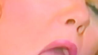 Blonde chick services a hairy dick and waits for cumshot