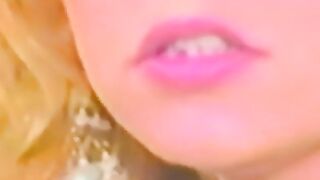 Blonde chick services a hairy dick and waits for cumshot