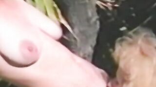 Vintage dykes have fun in jacuzzi before tongue fucking