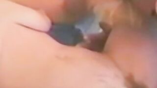 Vintage dykes have fun in jacuzzi before tongue fucking