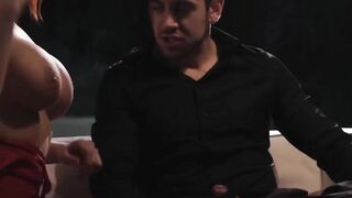 Trans beauty sucks dick before analbanging and cumming loads