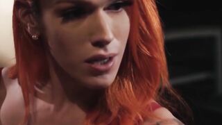 Trans beauty sucks dick before analbanging and cumming loads